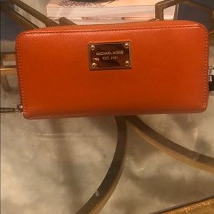 Michael Kors orange wallet